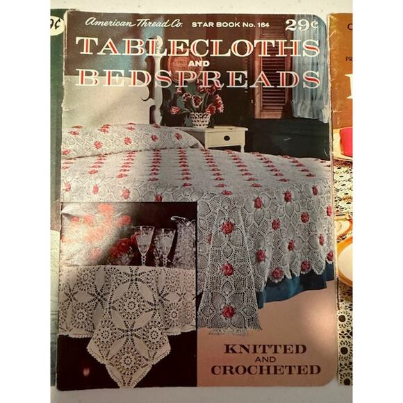 Lot of 3 Vintage Tablecloth and Bed Spreader to Knit and Crochet - Picture 6 of 6